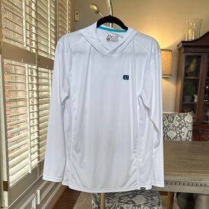 Avid men’s performance hoodie sunshirt white size M